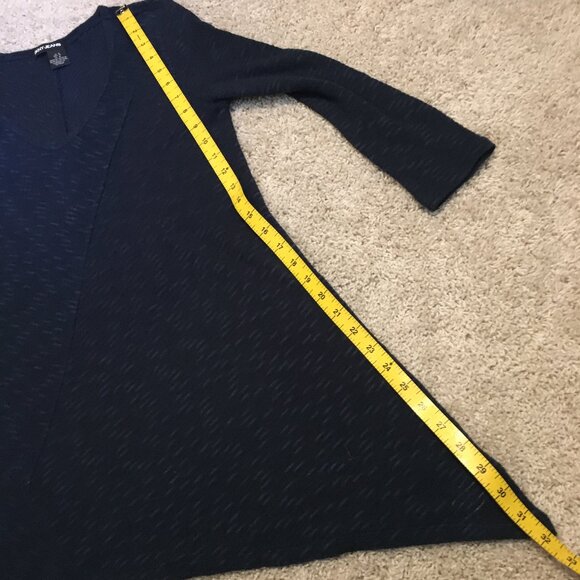 DKNY JEANS Navy Blue A-Line Knit Sweater - Picture 15 of 16